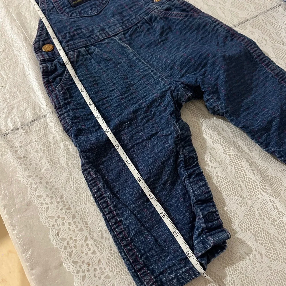 Vintage 90's OshKosh B'gosh Vestback‎ Blue Denim Overalls 12 Month Baby Infant